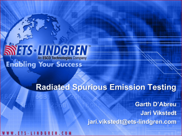 Radiated Spurious Emissions (RSE) Radiated Spurious Emissions (RSE)