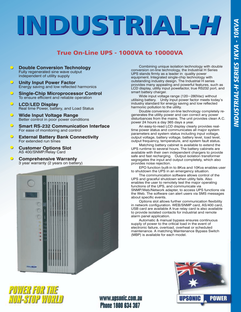 in dustr ia l -hser ie s 1 kva - 1 0 kva in dustr ia l -hser ie s 1 kva - 1 0 kva