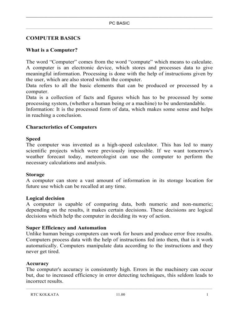 The word “Computer” - Principal Controller of Accounts The word “Computer” - Principal Controller of Accounts