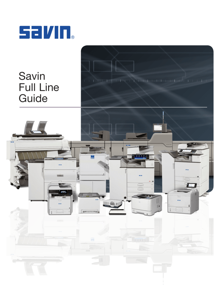 Savin Full Line Guide Savin Full Line Guide