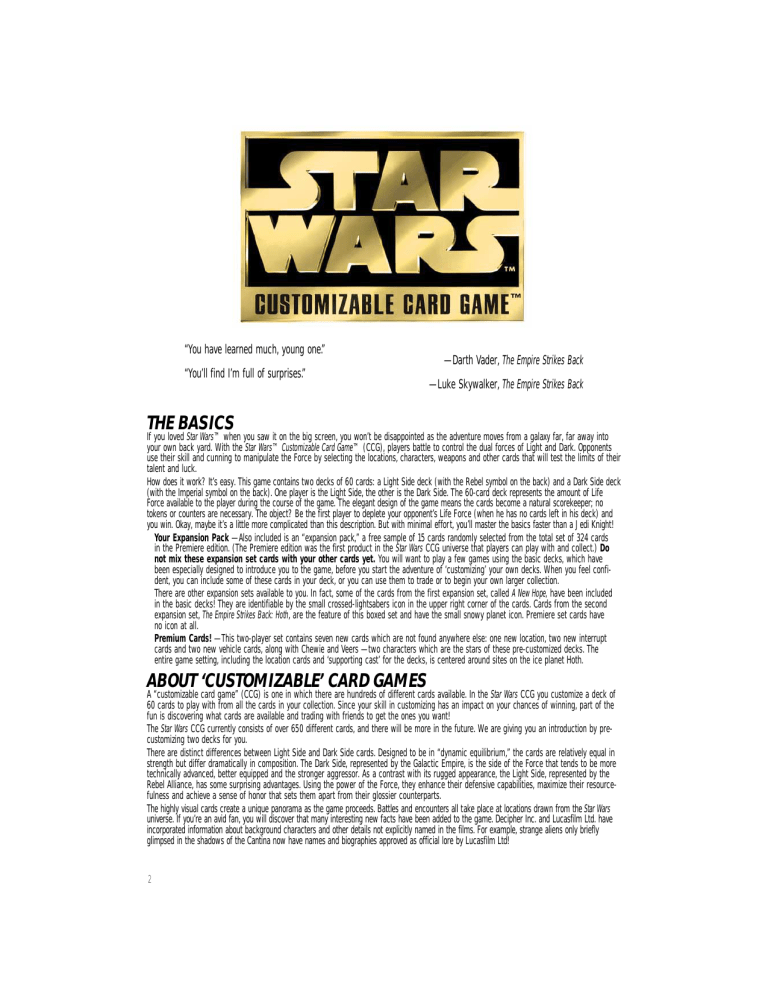 ESB Starter Rules ESB Starter Rules