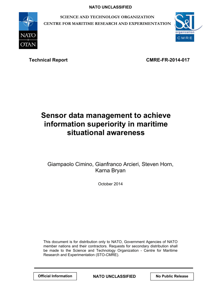 Sensor data management to achieve information Sensor data management to achieve information