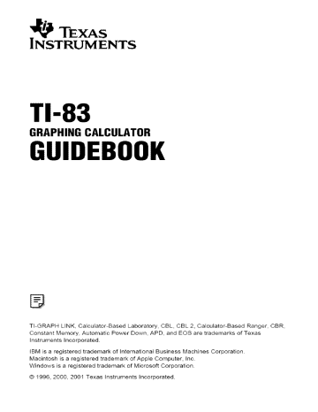 ti-83 guidebook - Sears Parts Direct ti-83 guidebook - Sears Parts Direct