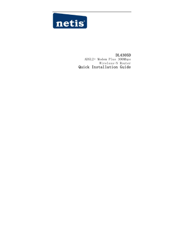 NETIS SYSTEMS T58DL4305R ADSL2Modem Plus 300Mbps Wireless-N Router User Manual | Manualzz NETIS SYSTEMS T58DL4305R ADSL2Modem Plus 300Mbps Wireless-N Router User Manual | Manualzz