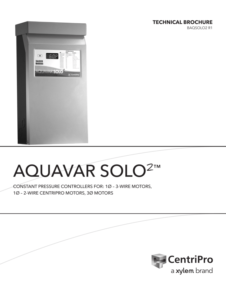 aquavar solo2 - RainHarvest Systems aquavar solo2 - RainHarvest Systems