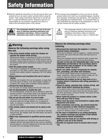 Safety Information Safety Information