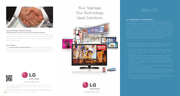Your Signage. Our Technology. Ideal Solutions. Why LG? Your Signage. Our Technology. Ideal Solutions. Why LG?