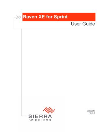 Raven XE EV-DO User Guide for Sprint | Manualzz Raven XE EV-DO User Guide for Sprint | Manualzz