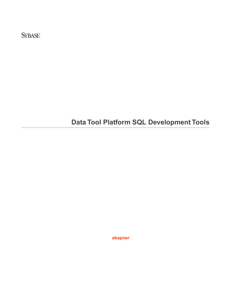 Data Tool Platform SQL Development Tools Data Tool Platform SQL Development Tools