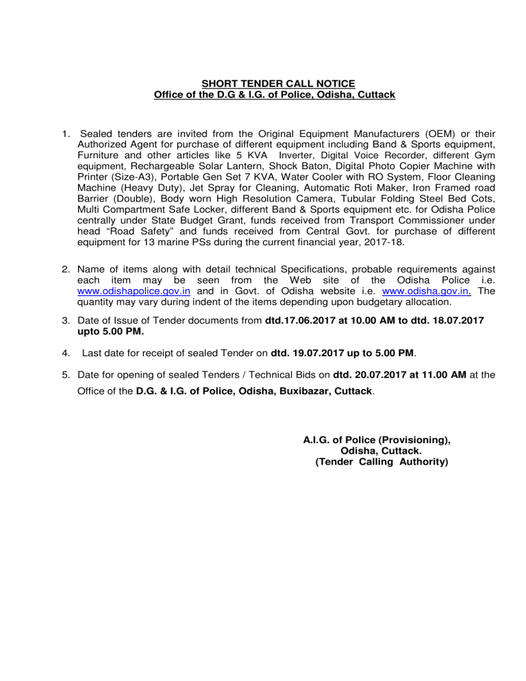 View Document - Tenders India View Document - Tenders India