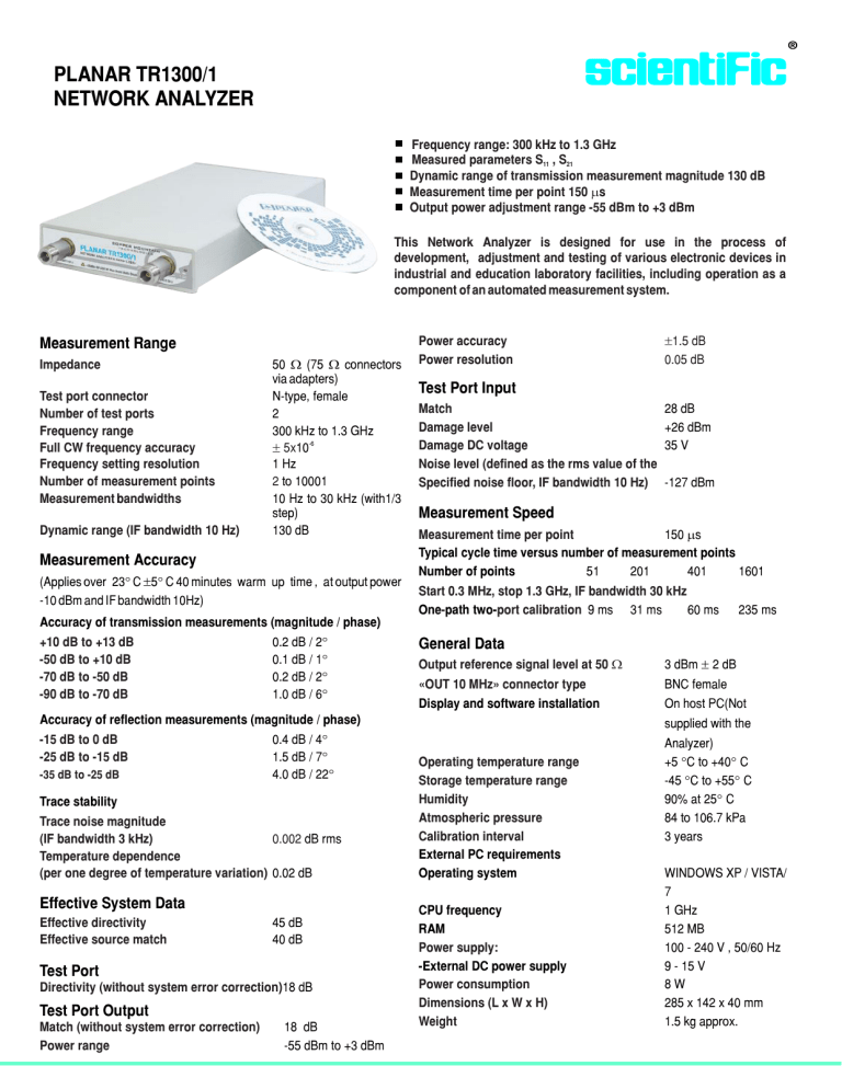 Network Analyzer 1.3GHz Rev 1_2 - Scientific Mes Network Analyzer 1.3GHz Rev 1_2 - Scientific Mes