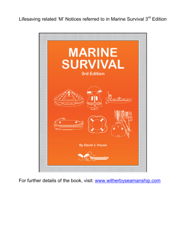 Notices referred to in Marine Survival 3rd Edition Notices referred to in Marine Survival 3rd Edition