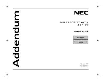 Addendum - Support Addendum - Support