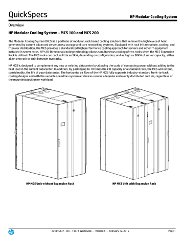 HP Modular Cooling System HP Modular Cooling System