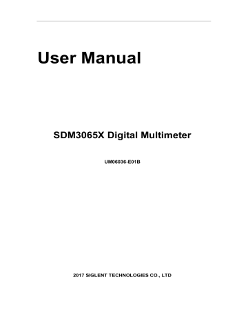 SIGLENT SDM3065X User manual | Manualzz