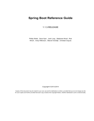 Spring Boot Reference Guide | Manualzz Spring Boot Reference Guide | Manualzz