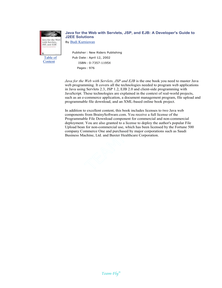 The javax.servlet Package The javax.servlet Package