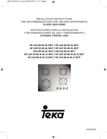 Teka HF LUX 60 4G AI AL CI HF LUX 50 4G AI AL HLX 50 4G AL HLX 50 4G