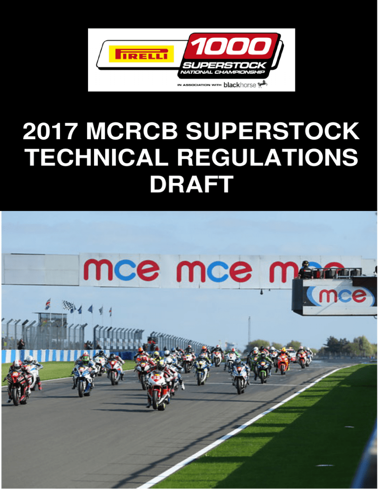 2017 mcrcb superstock technical regulations draft 2017 mcrcb superstock technical regulations draft