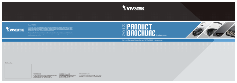 2013 Product Brochure EN V1.3 2013 Product Brochure EN V1.3