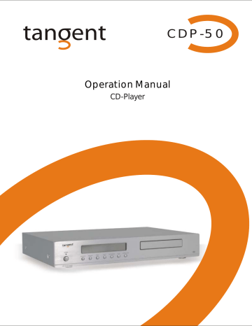 Tangent CDP-50 User manual Tangent CDP-50 User manual