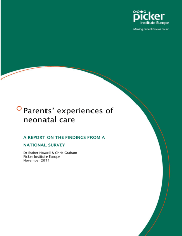 Parents` experiences of neonatal care Parents` experiences of neonatal care