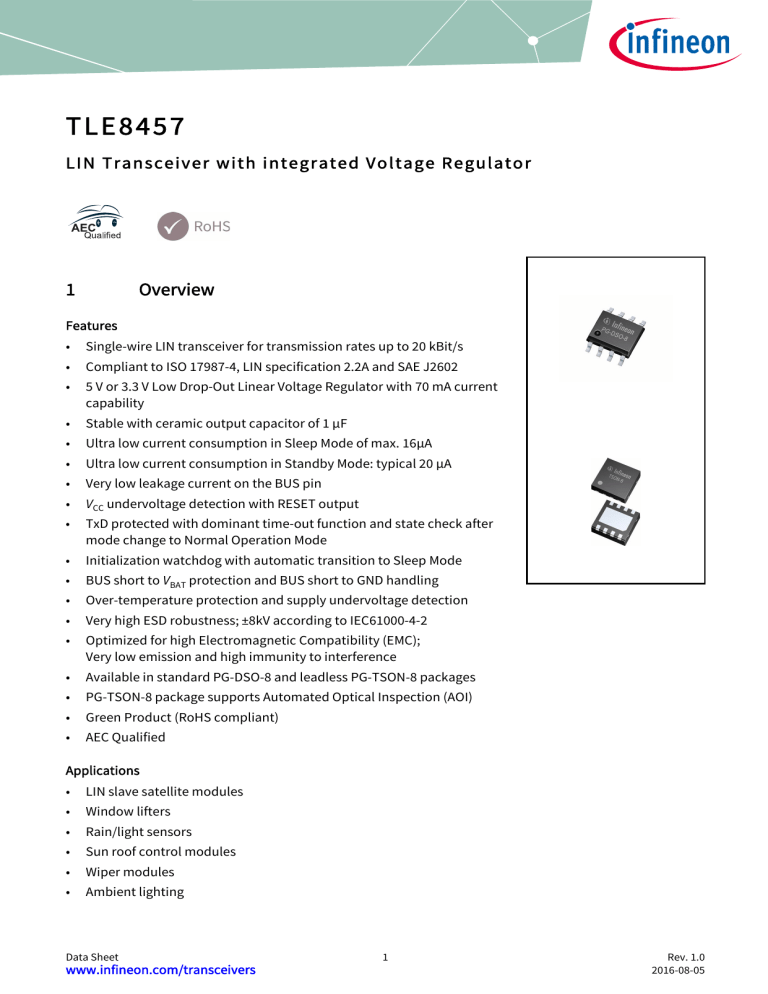 TLE8457 - Infineon Technologies TLE8457 - Infineon Technologies