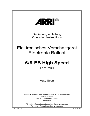 Electronic Ballast 6/9 EB High Speed Electronic Ballast 6/9 EB High Speed