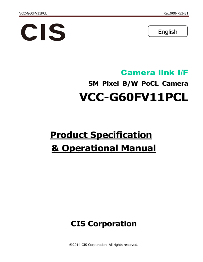 VCC-G60FV11PCL VCC-G60FV11PCL