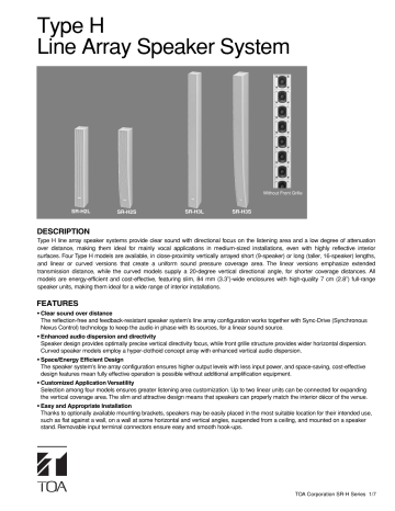 Type H Line Array Speaker System Type H Line Array Speaker System