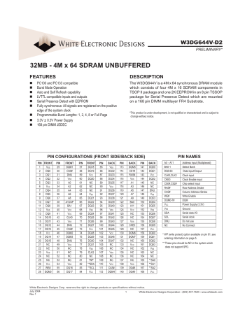 W3DG644V10D2 - Microsemi Corp. - Iiic.Cc W3DG644V10D2 - Microsemi Corp. - Iiic.Cc