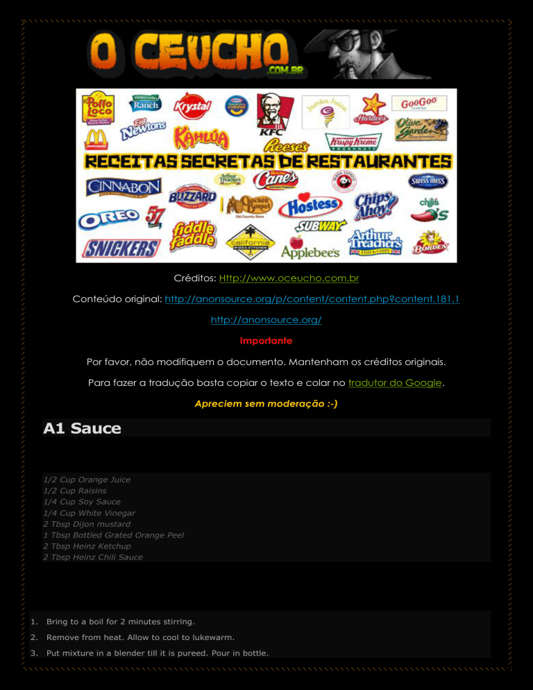 A1 Sauce - O Ceucho A1 Sauce - O Ceucho
