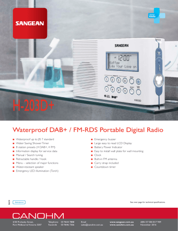 H-203D+ - Canohm H-203D+ - Canohm