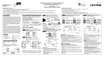 Scene Capable Incandescent Dimmer INSTALLATION Scene Capable Incandescent Dimmer INSTALLATION
