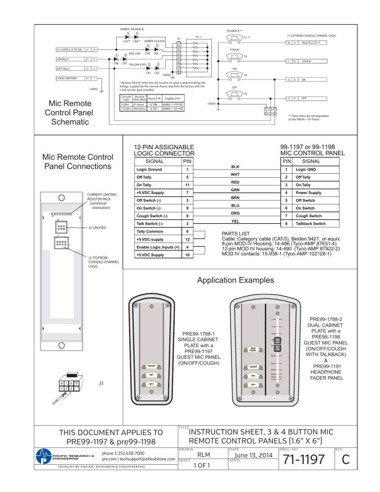 71-1197rC Mic Panel Cust Doc 71-1197rC Mic Panel Cust Doc