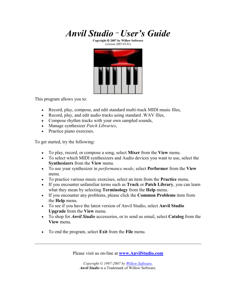 Anvil Studio ™ - CarlPetersheim.us Anvil Studio ™ - CarlPetersheim.us