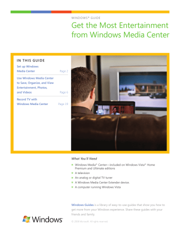 Get the Most Entertainment from Windows Media Get the Most Entertainment from Windows Media