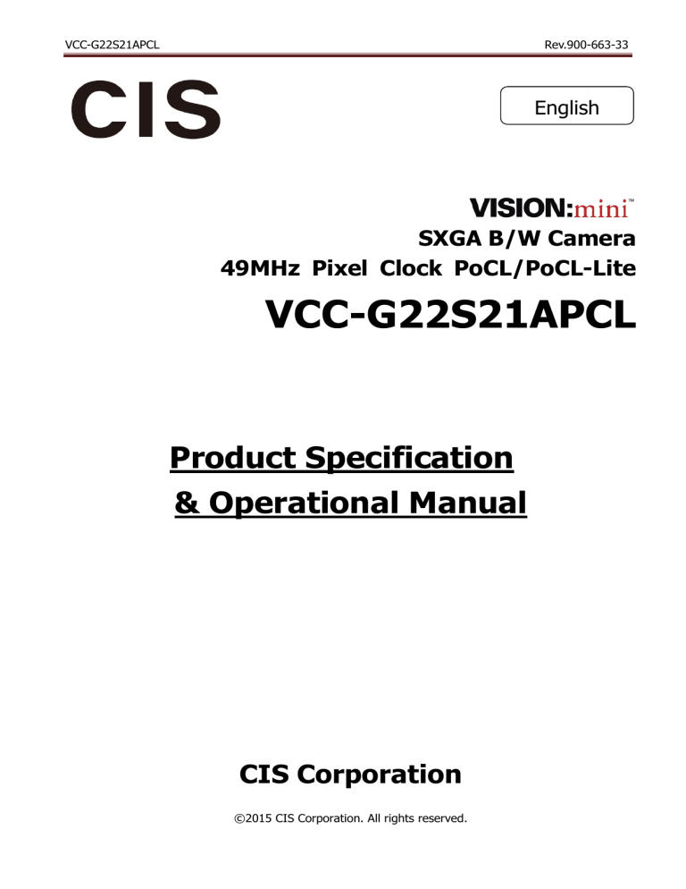 VCC-G22S21APCL VCC-G22S21APCL