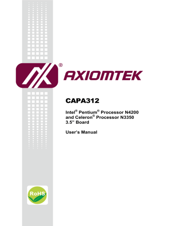 AXIOMTEK CAPA312 User manual | Manualzz AXIOMTEK CAPA312 User manual | Manualzz