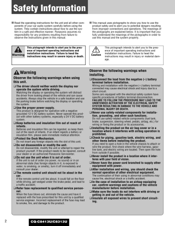 Safety Information Safety Information