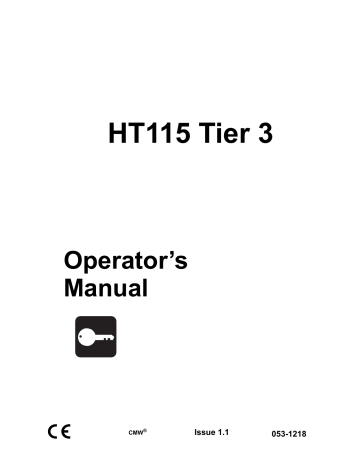 HT115 Tier 3 Operator`s Manual HT115 Tier 3 Operator`s Manual