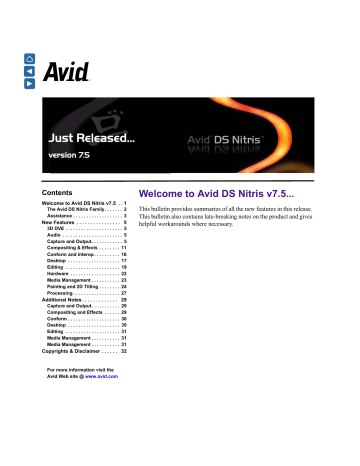 Just Released... - Avid DS Support Center Just Released... - Avid DS Support Center
