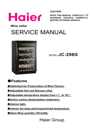 Haier JC-298G Service manual | Manualzz