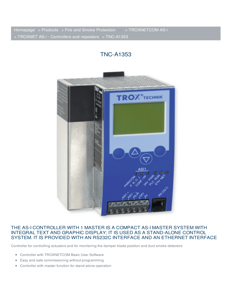 TNC-A1353 - TROX GmbH TNC-A1353 - TROX GmbH