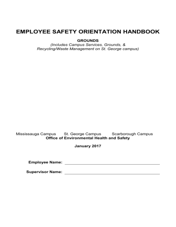 employee safety orientation handbook employee safety orientation handbook