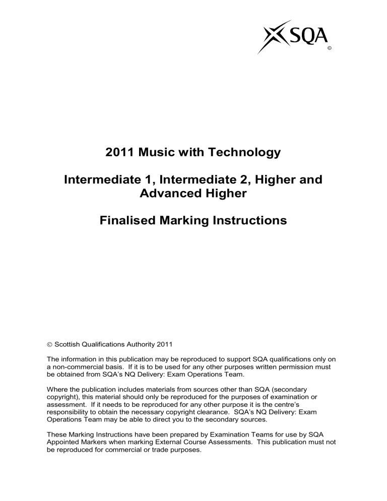 2011 Music with Technology Intermediate 1, Intermediate 2011 Music with Technology Intermediate 1, Intermediate