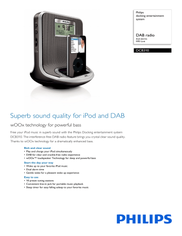 DCB310/05 Philips docking entertainment system DCB310/05 Philips docking entertainment system