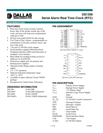 Serial Alarm Real Time Clock (RTC) Serial Alarm Real Time Clock (RTC)