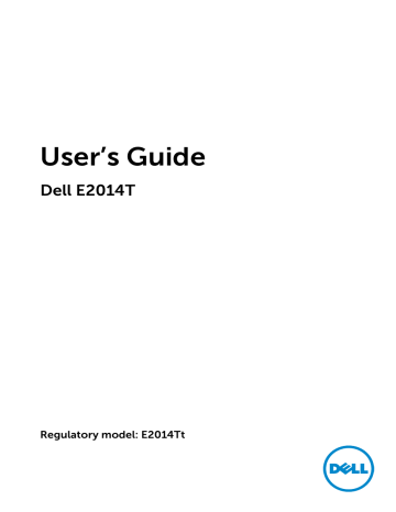 Dell E2014T User's Guide | Manualzz