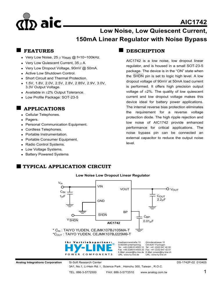 AIC1742 - HY-LINE AIC1742 - HY-LINE